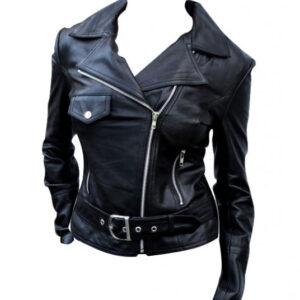 Women Leather Jacket/ Zipper Leather Jacket