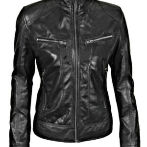 Genuine Cowhide Leather Women Leather Jacket